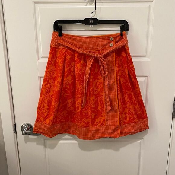 Bayo Women's Tie Waist Wrap Skirt. Orange. SZ 31 (Medium). Bright. Streetwear - Picture 2 of 9